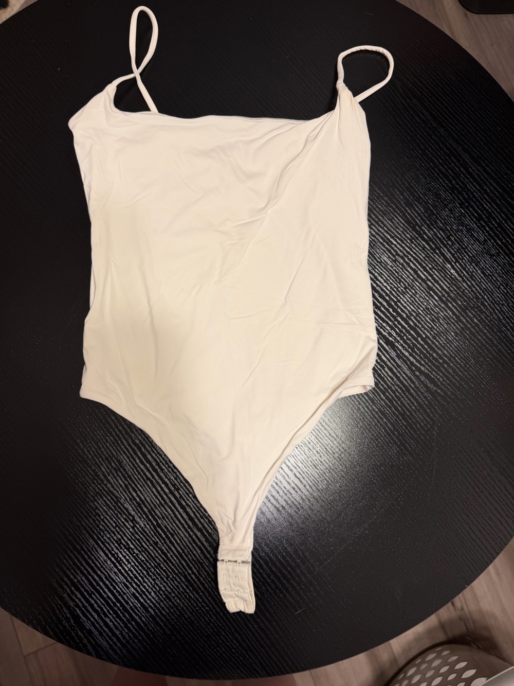 Women's White Scoop Neck Bodysuit - Classic Stretch - Picture 3 of 6